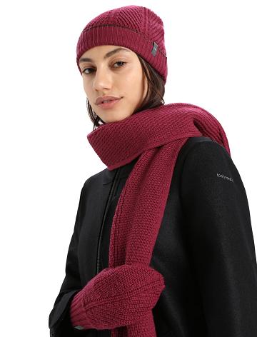 Czapki Icebreaker Unisex Merino Waypoint Beanie Męskie Różowe | PL 1855YXFU